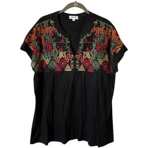 NWOT Embroidered Dolman Top Boho - Size Women’s L